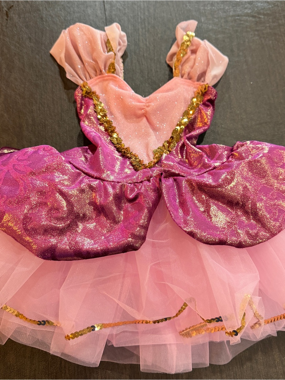 A Wish Come True Pink Sparkle Princess Costume Dance Ballerina Dress Sz SC